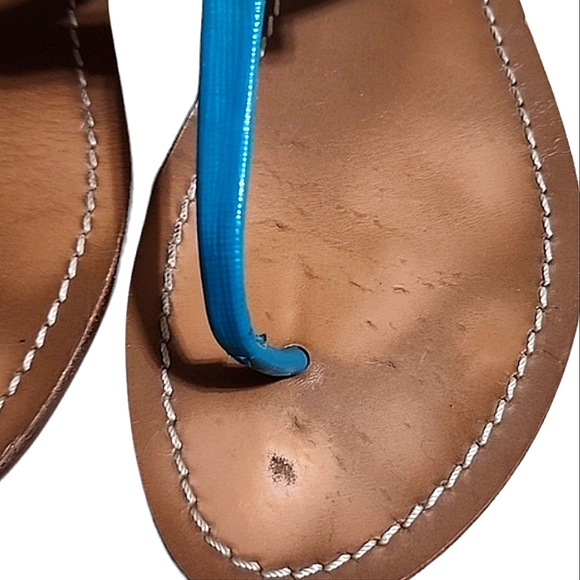 Tory Burch teal thong sandals size 9 - Picture 6 of 7